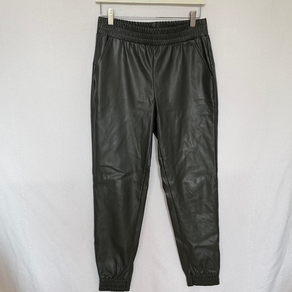 Retrod Green Faux Leather Pants | US S